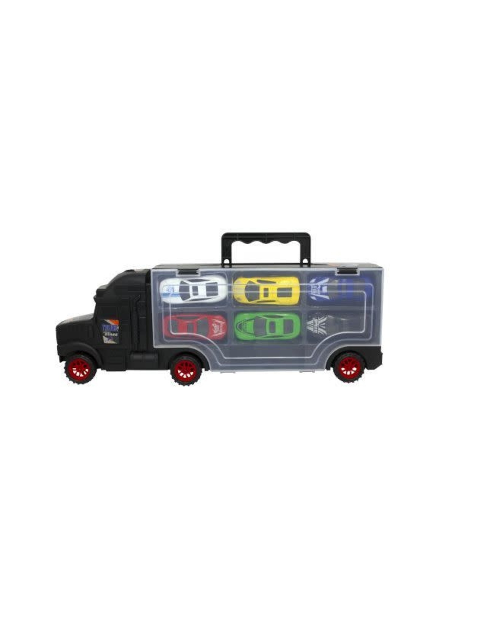 DIE CAST Truck met 6 die cast auto's