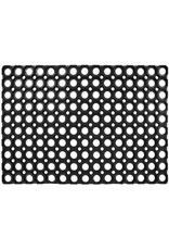 Deurmat rubber 40x60cm rondjes zwart