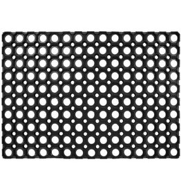 Deurmat rubber 40x60cm rondjes zwart