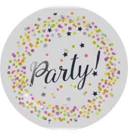 borden Confetti Party 23cm - 8 stuks