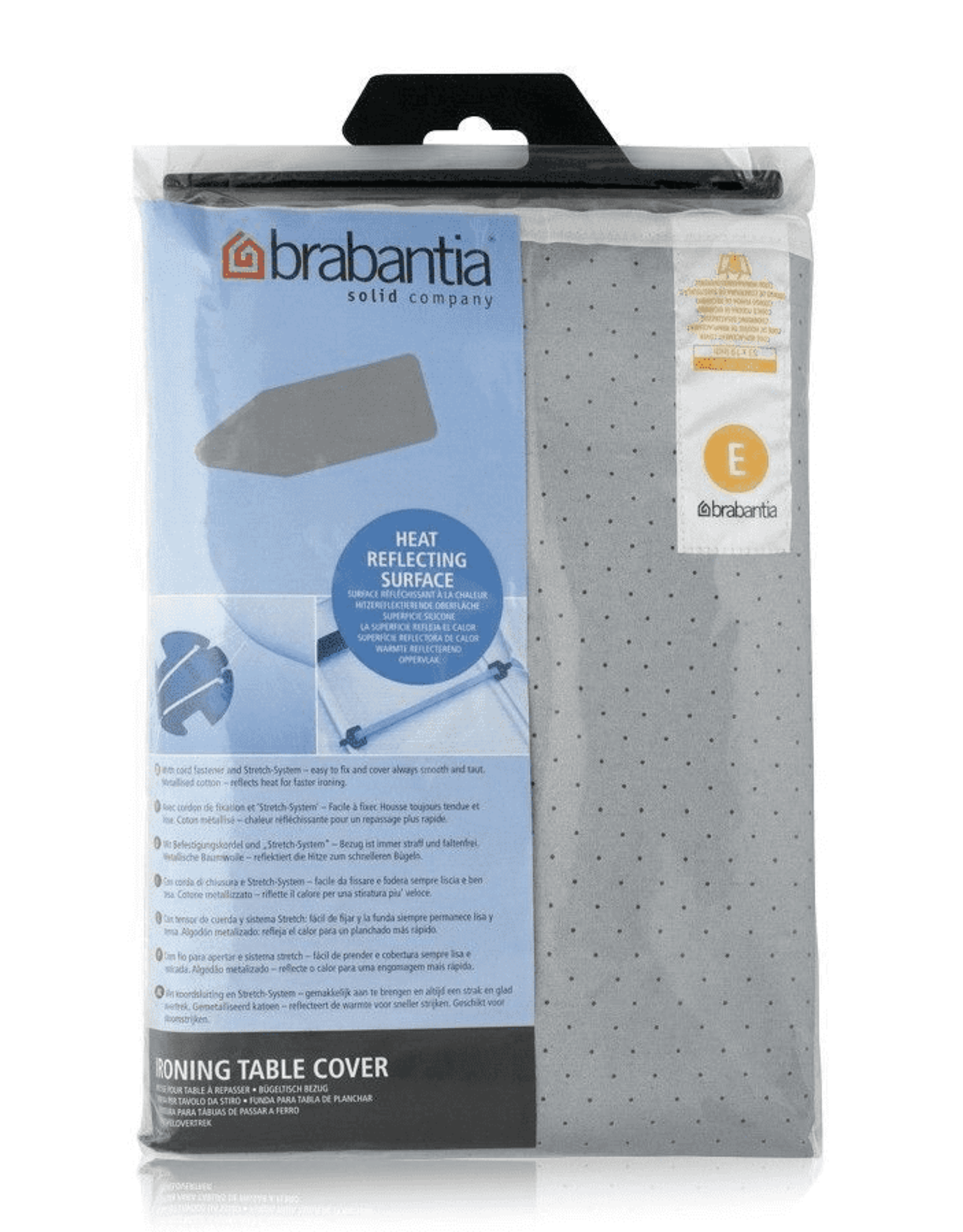 BRABANTIA Strijkplank overtrek E 135 x 49 cm Metallic Brabantia