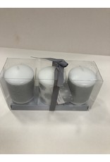 Decoris 3 STUKS KAARS IN VERPAKKING GRIJS