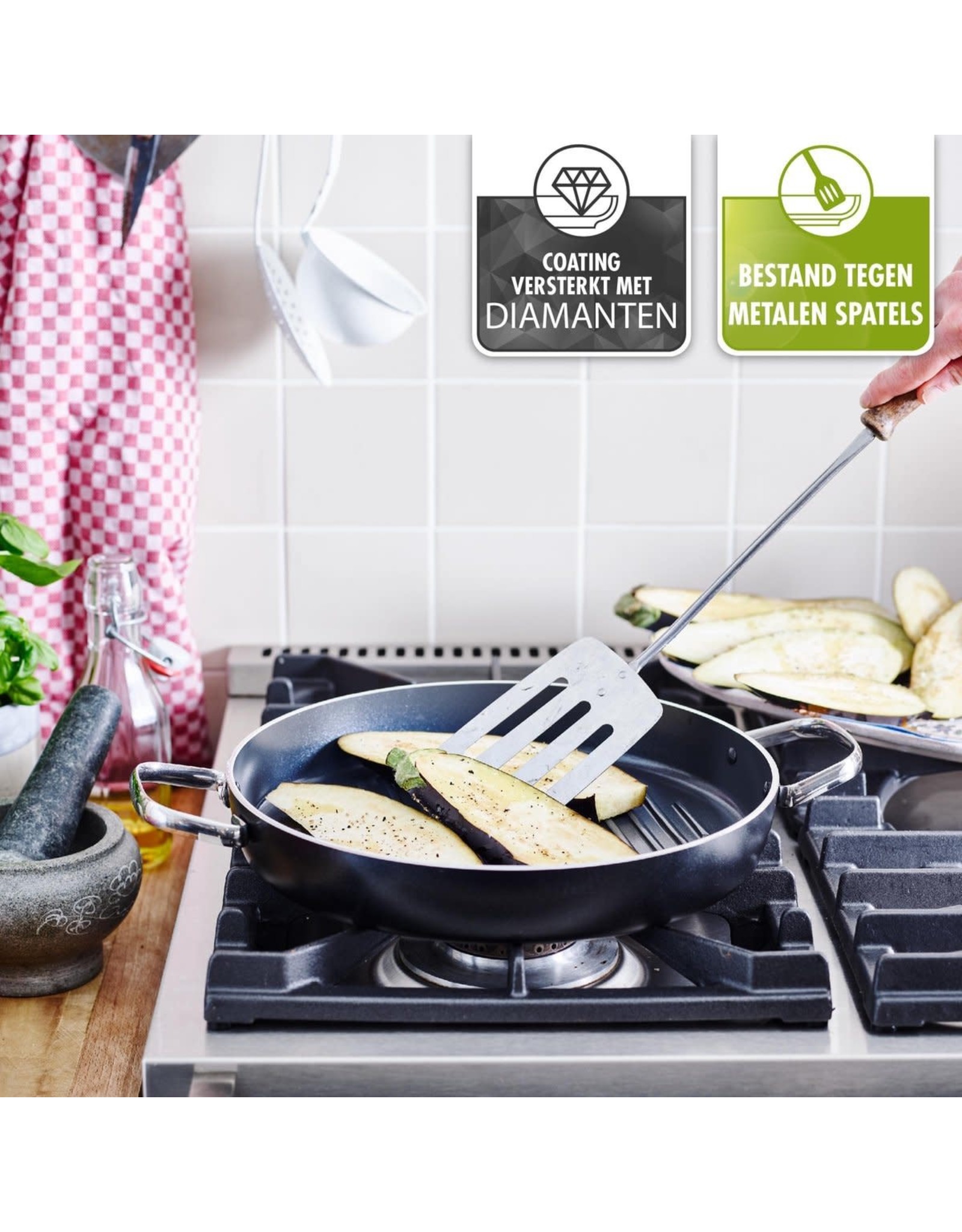 GREEN PAN GreenPan Essentials Keramische Grillpan - Ø28 cm - Inductie