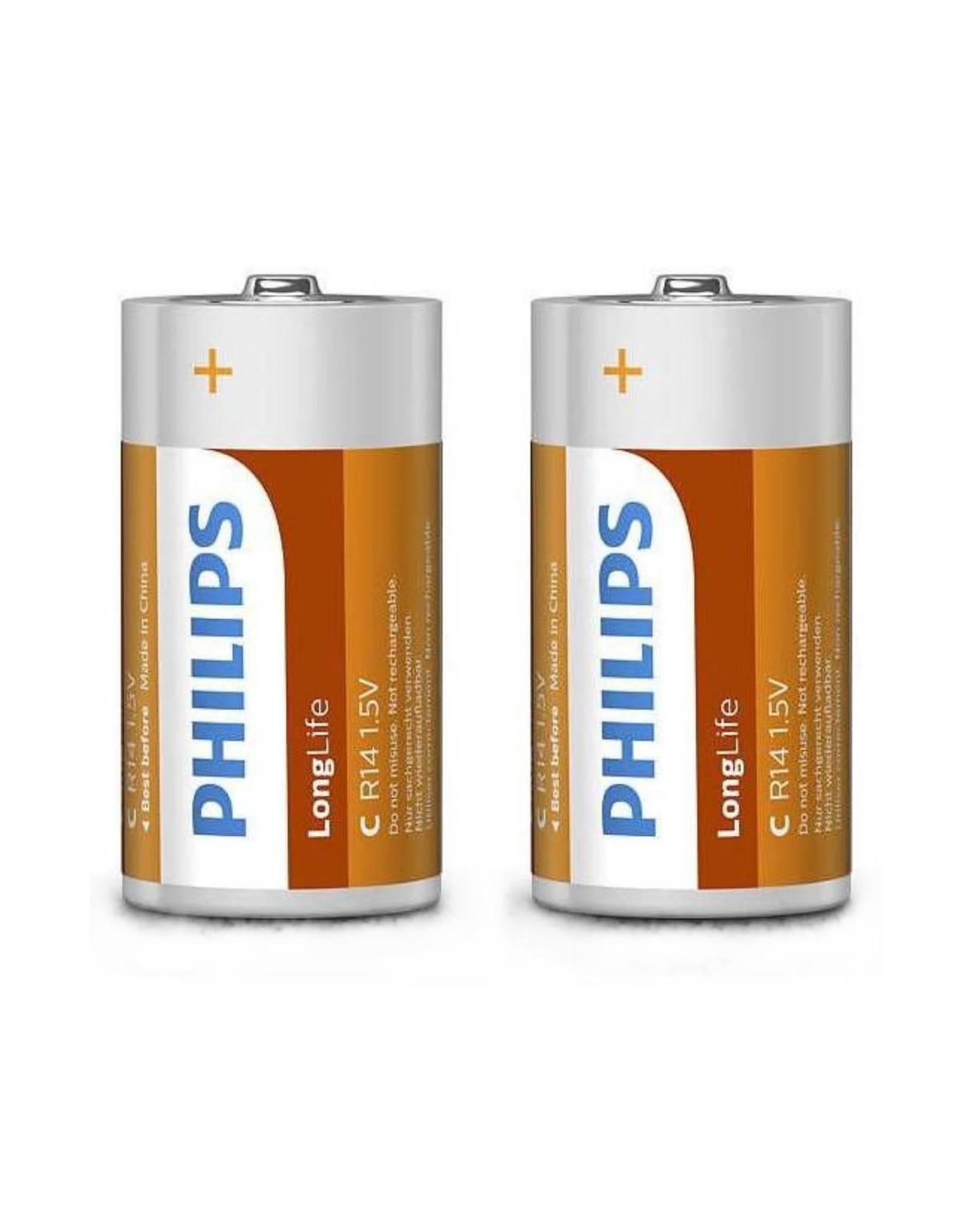 PHILIPS Batterij Philips R14L2B - C - 2 stuks