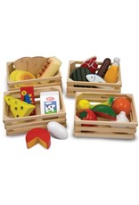 Melissa & Doug houten kratjes met voedsel