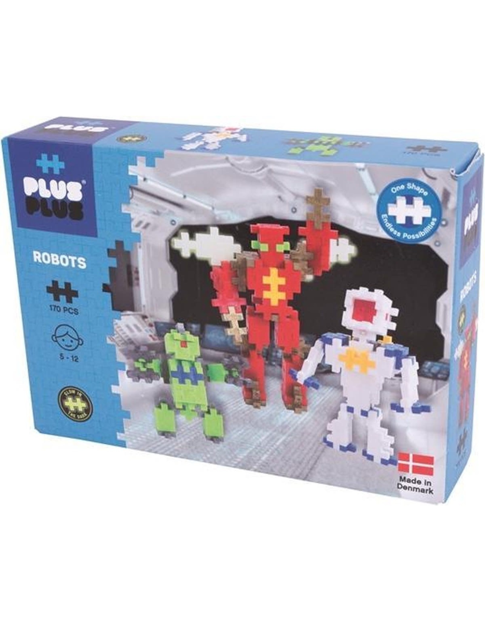 PLUSPLUS Plus-Plus Mini Neon Robots: 170 stuks