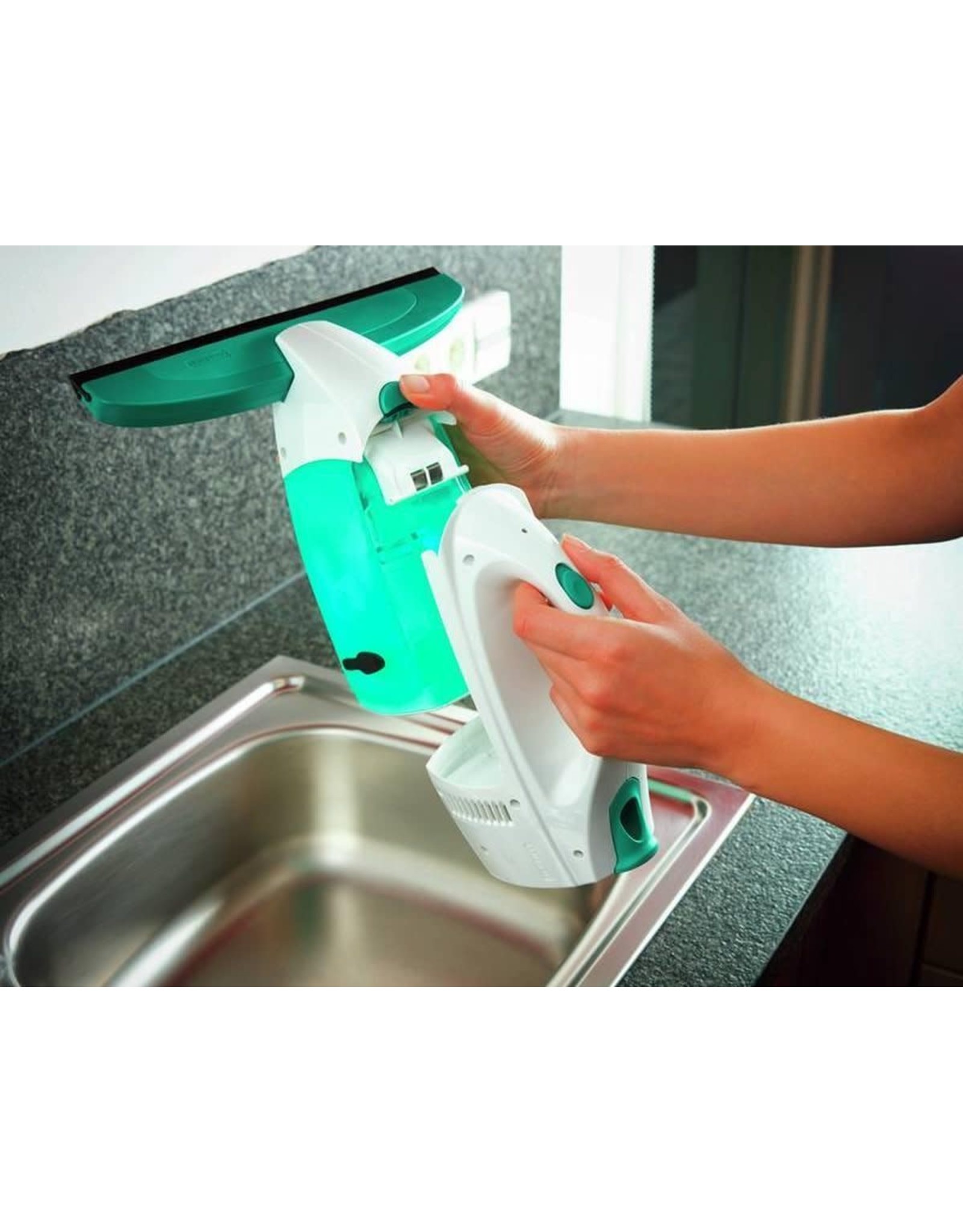 LEIFHEIT Leifheit Dry & Clean raamzuiger met inwasser en steel (43 cm) - Click System