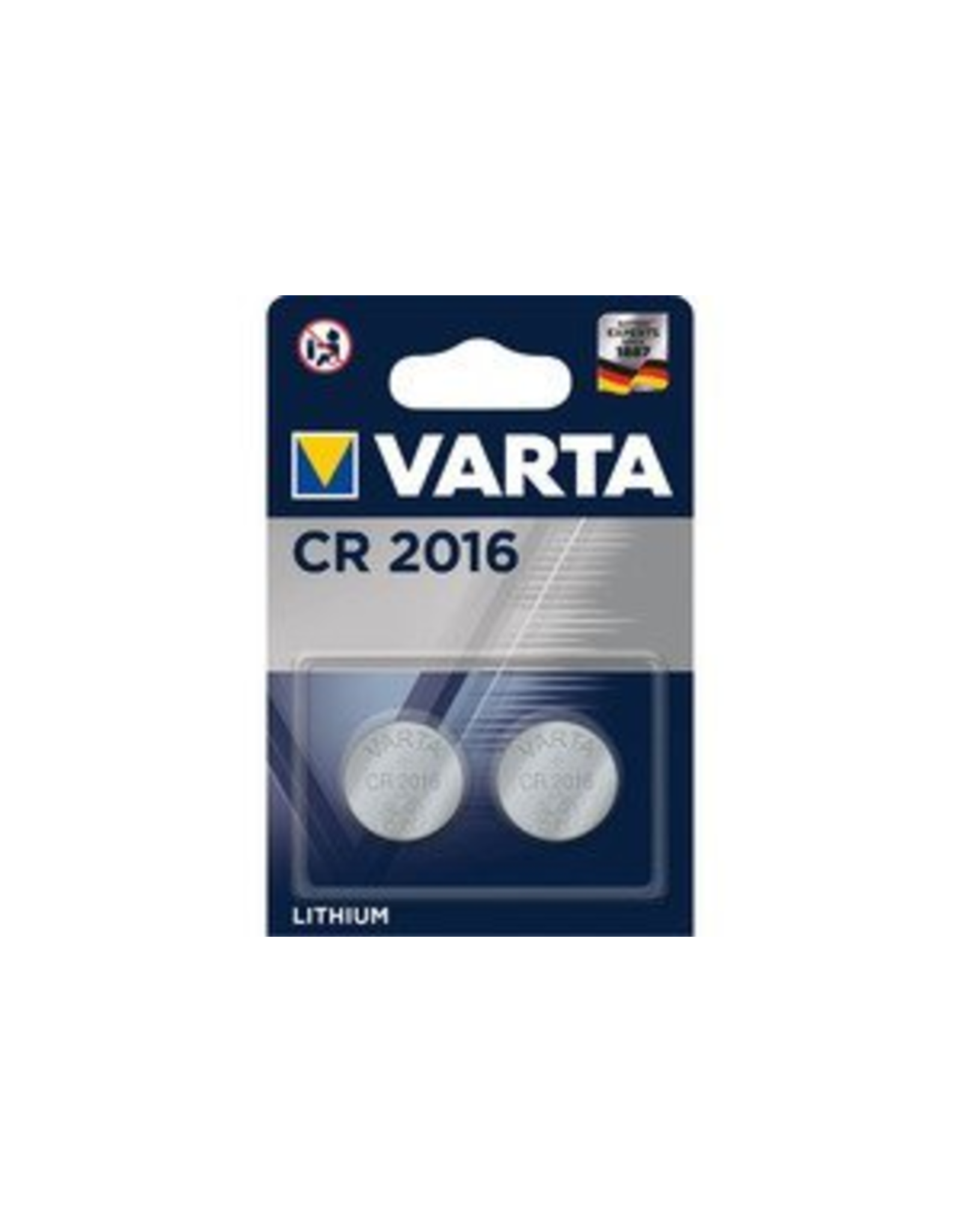 VARTA BATTERIJ VARTA CR2016 LITHIUM BLISTER 2 STUKS