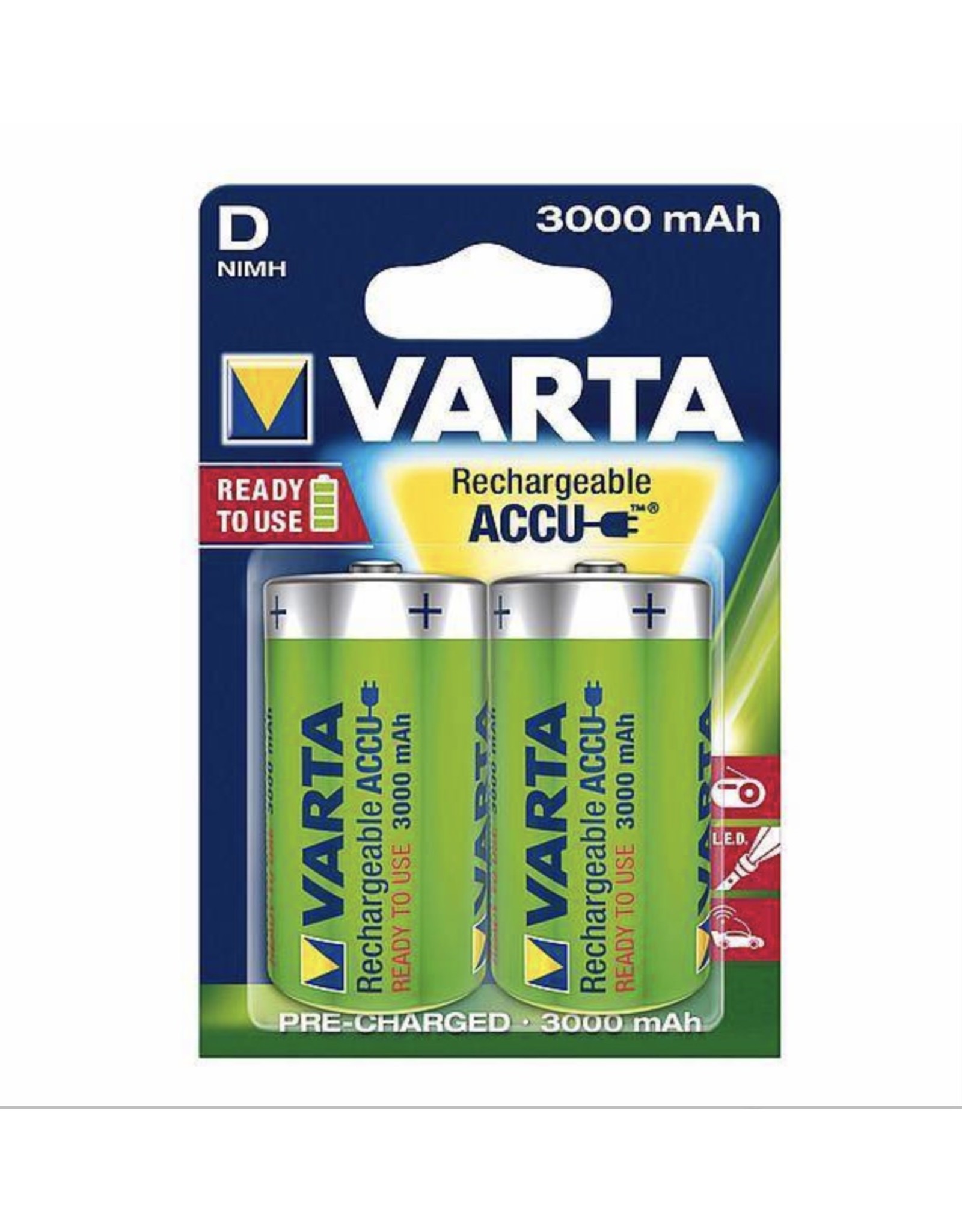 VARTA BATTERIJ VARTA READY2USE 56720 D 3200MAH OPLAADBAAR  (BLISTE