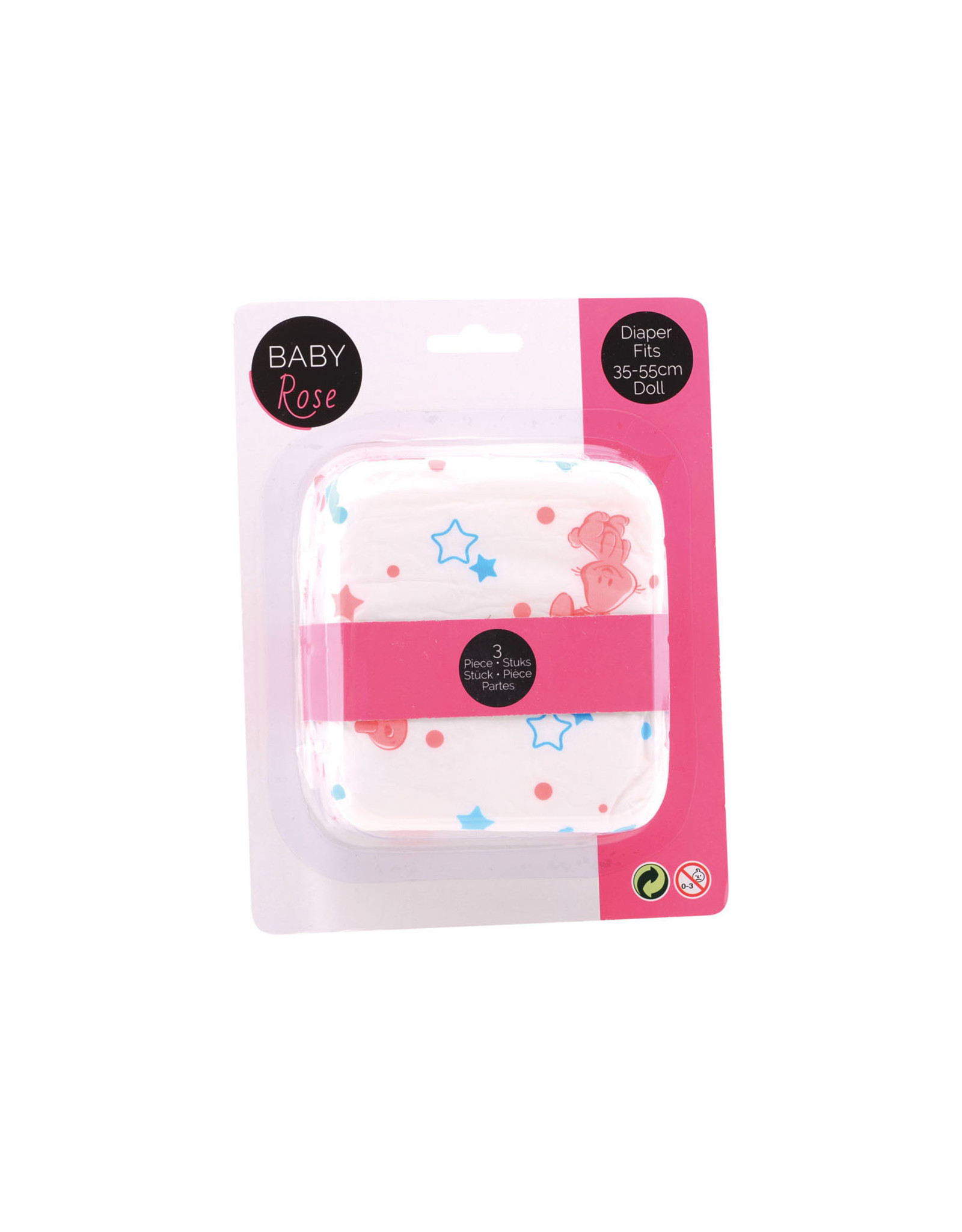 JOHNTOYS Baby Rose Poppenluiers, 3st.