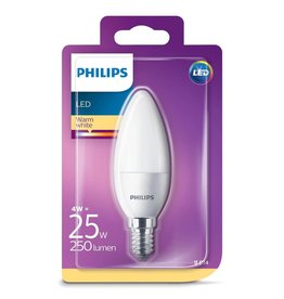 PHILIPS Philips LED kaars E14 4W (25W) warmwit mat