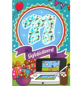 MGP CARDS Wenskaart MGP CARDS 11 gefeliciteerd met envolop