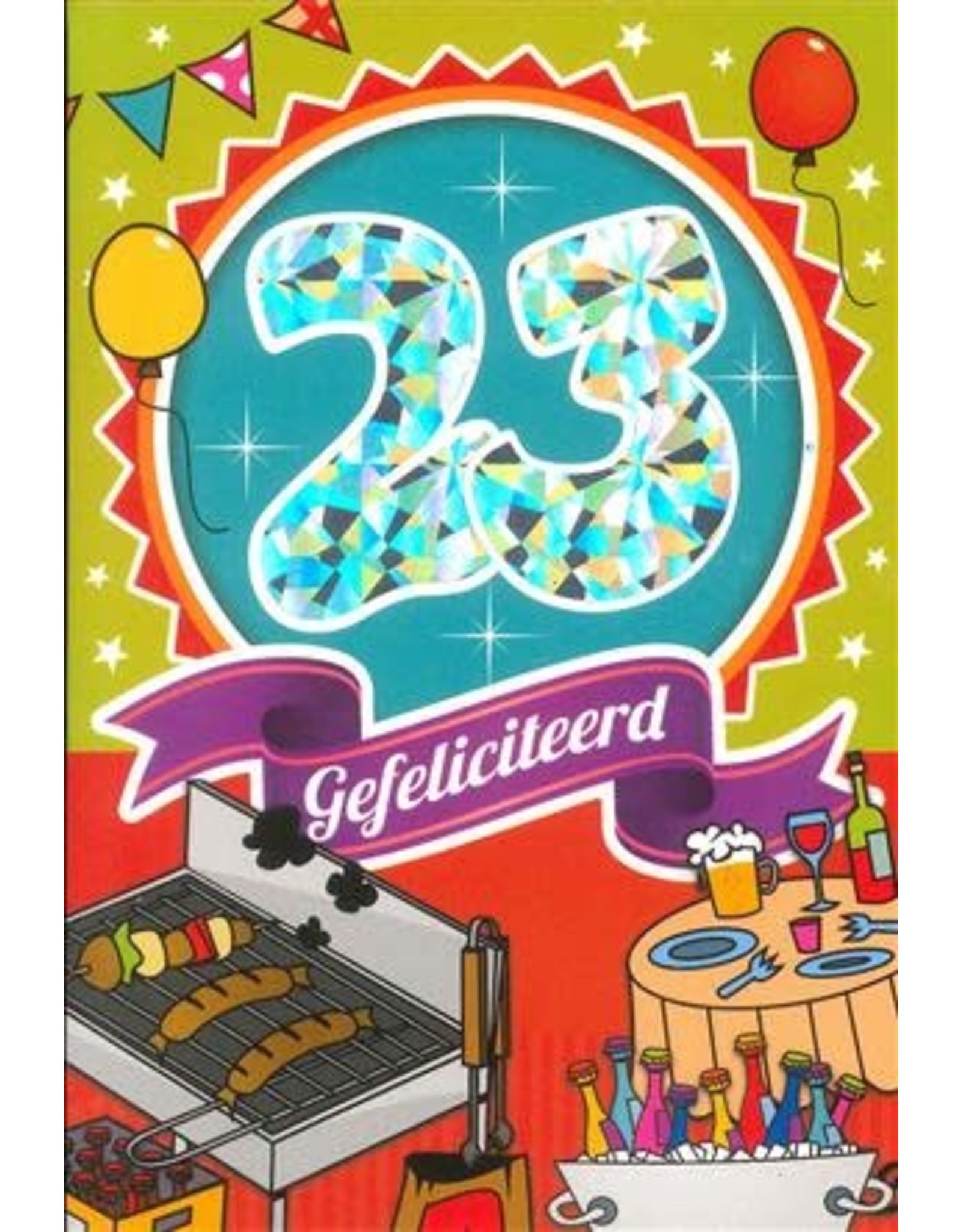 MGP CARDS Wenskaart MGP CARDS 23 gefeliciteerd met envolop