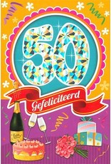 MGP CARDS Wenskaart MGP CARDS 50 gefeliciteerd met envolop