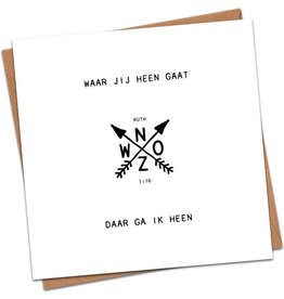 Dagelijkse broodkruimels Christelijke Kaart -DagelijkseBroodkruimels Ruth 1:16 (Windwijzer) met envelop