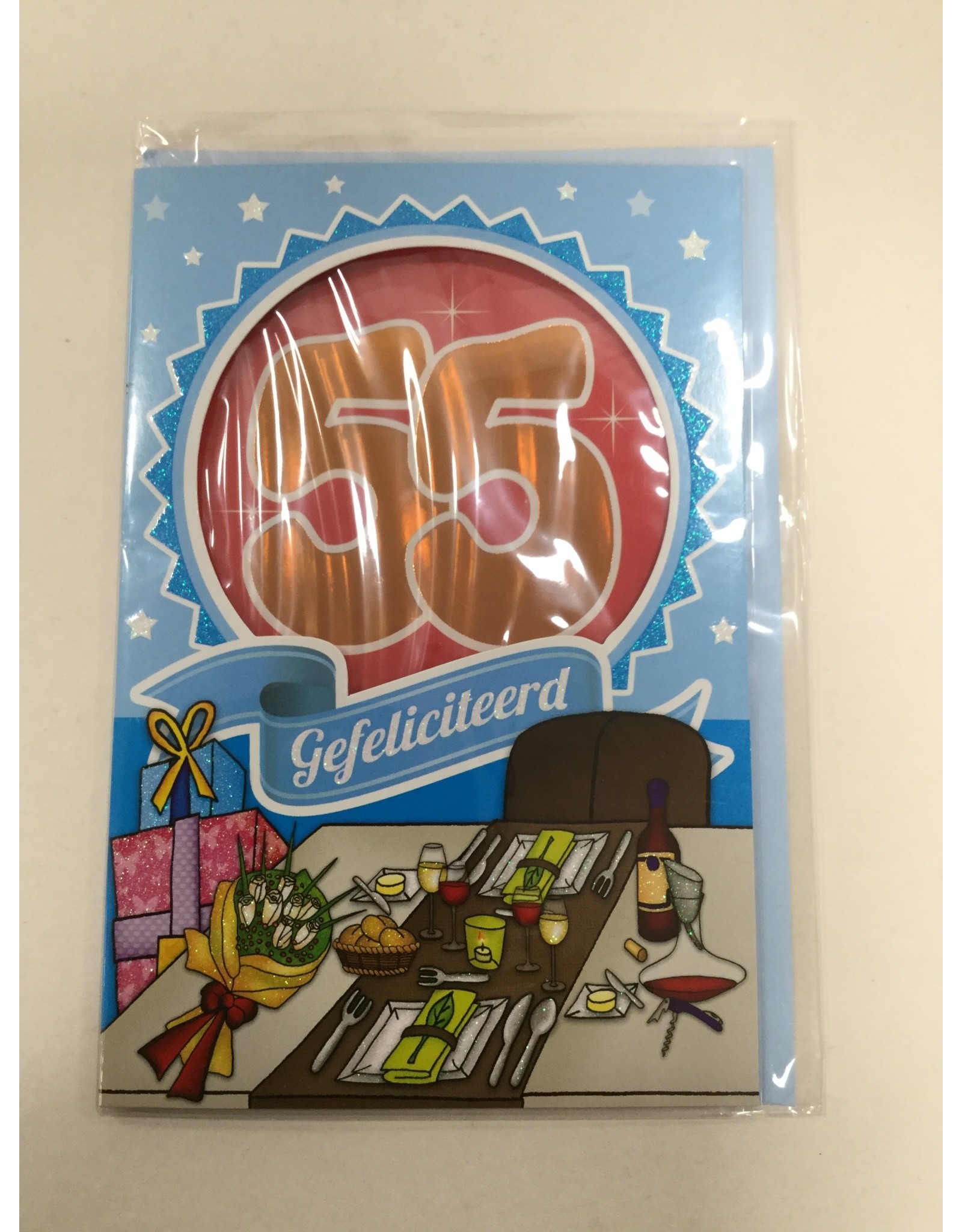 MGP CARDS Wenskaart MGP CARDS 55 gefeliciteerd met envolop