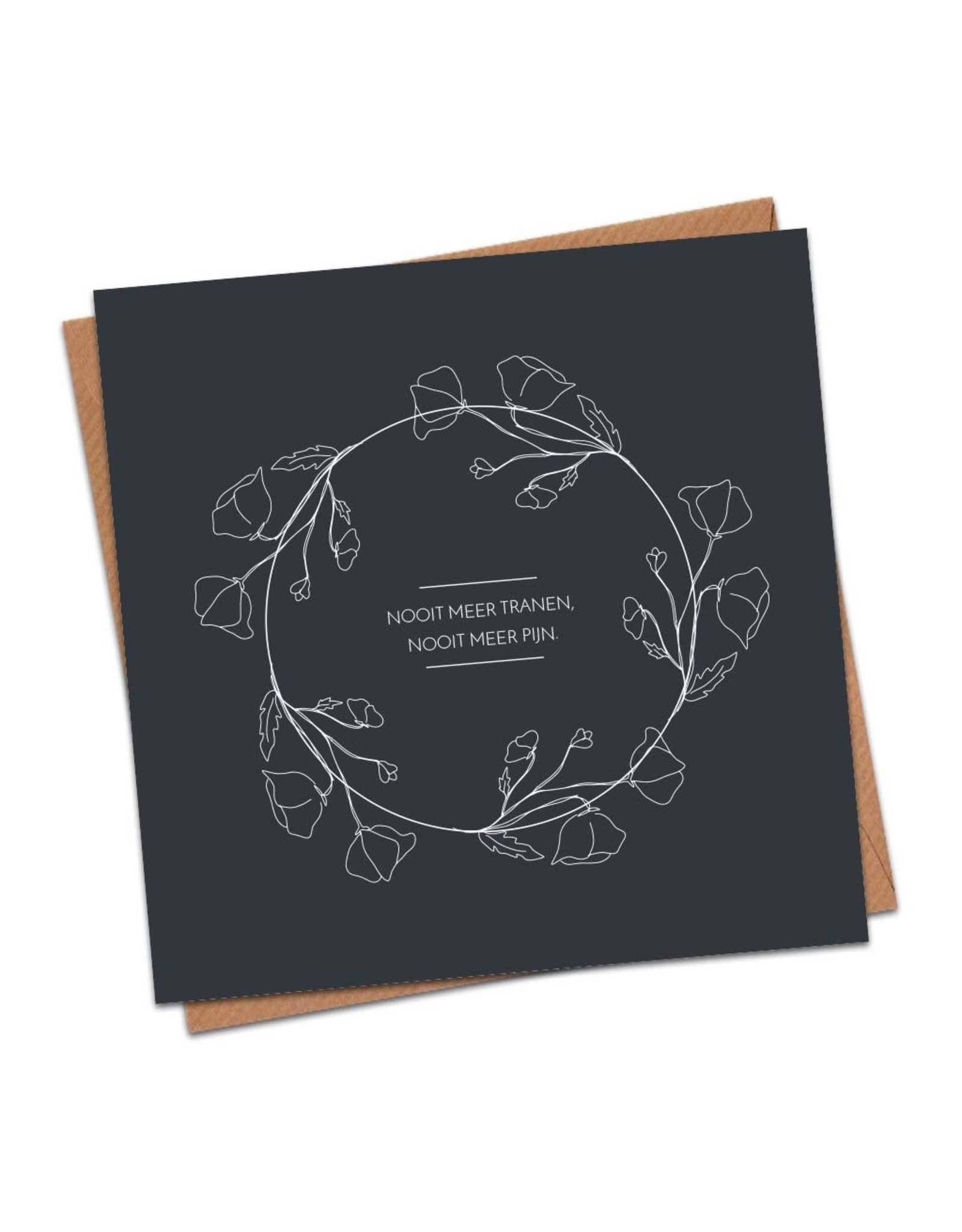 Dagelijkse broodkruimels Christelijke Kaart dagelijksebroodkruimels – Opwekking 706 – Nooit Meer Tranen (Lijntekening) Met envolop