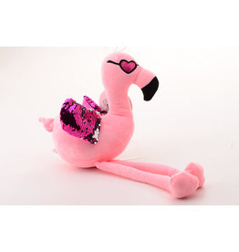 Nicky  Toy 41033 Pluche Flamingo met paillette
