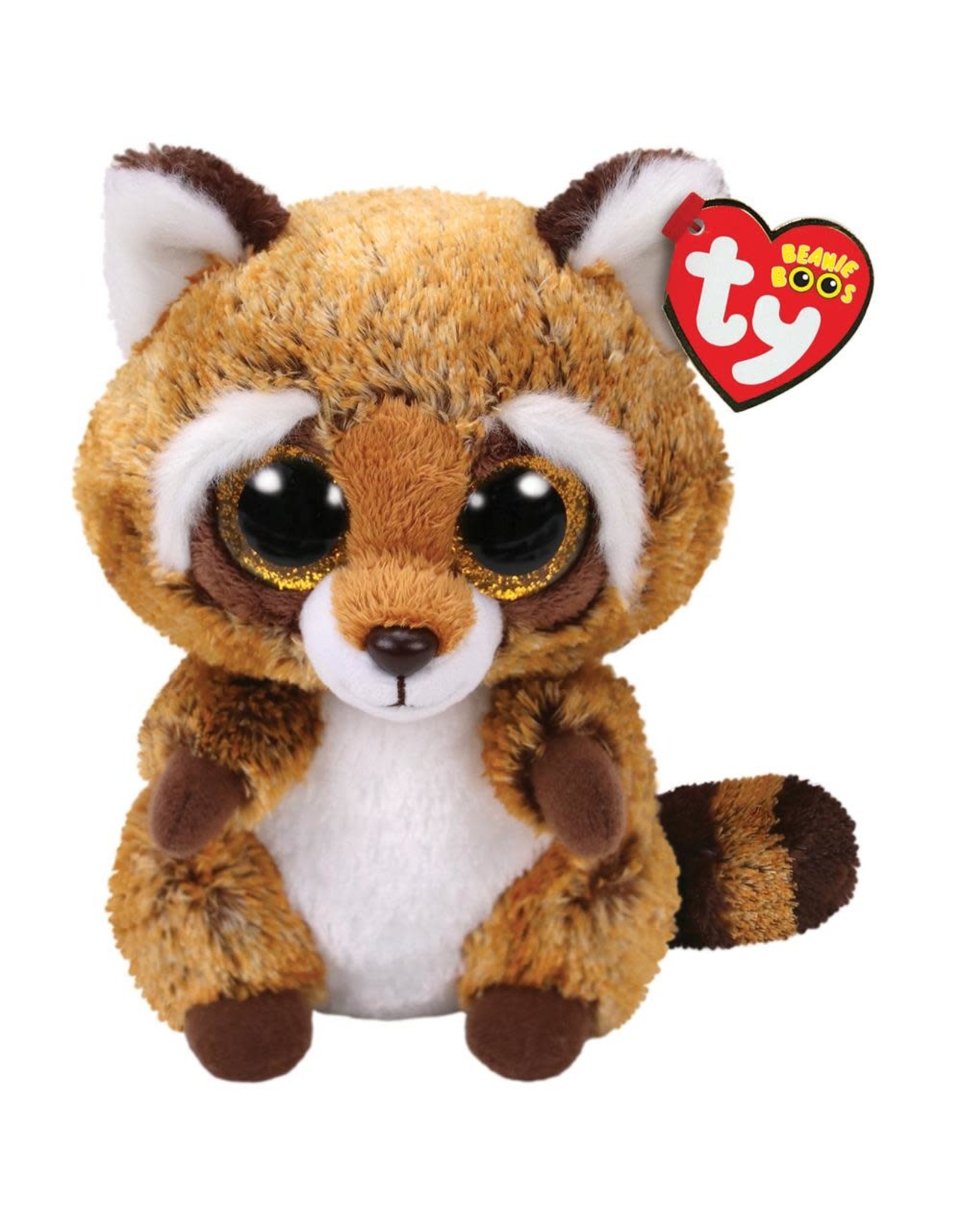 TY BEANI BOO Rusty Brown White Raccoon Boo