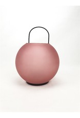 MANSION Glass Lantern 18x27cm Soft Pink