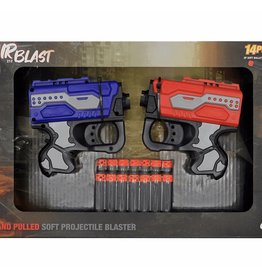 JOLLITY Airblast Dual 212 - Softbullet Set - Schietspeelgoed - Softgun Bundel - 2 x Pistool - Foam - 12 cm - Inclusief 14 foam pijltjes