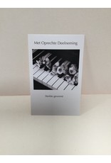 TOUCHE Rouwkaart  Met oprechte deelneming 2 design 5stuk met envolop