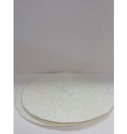 DINNERWARE PLACEMAT 37,5CM ROND SET VAN 2 WIT/GOUD