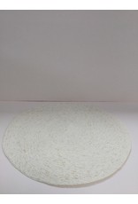 DINNERWARE PLACEMAT 37,5CM ROND SET VAN 2 WIT/GOUD