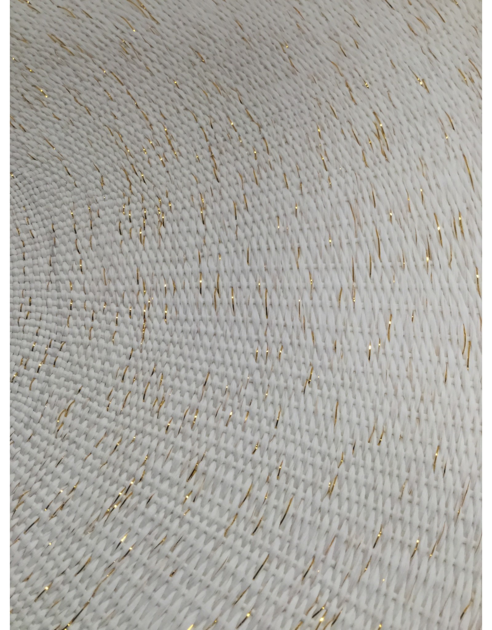 MERKLOOS DINNERWARE PLACEMAT 37,5CM ROND SET VAN 2 WIT/GOUD