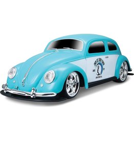 Maisto RC Radiografische Bestuurbare auto schaal 1:10 1951 VW Beetle (Blauw/Wit)