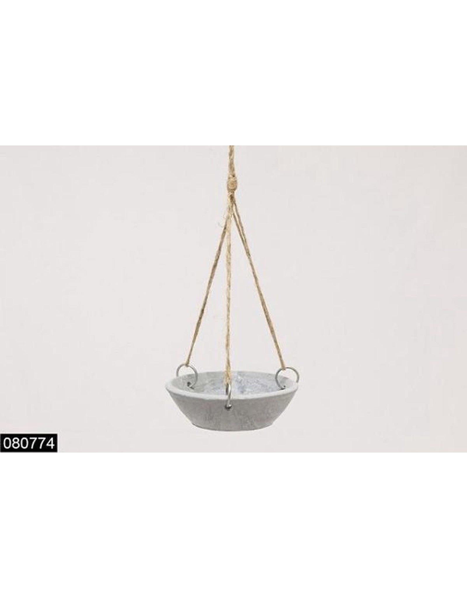 VOGELSCHAAL BETON MACRAME TOUW diam 19cm