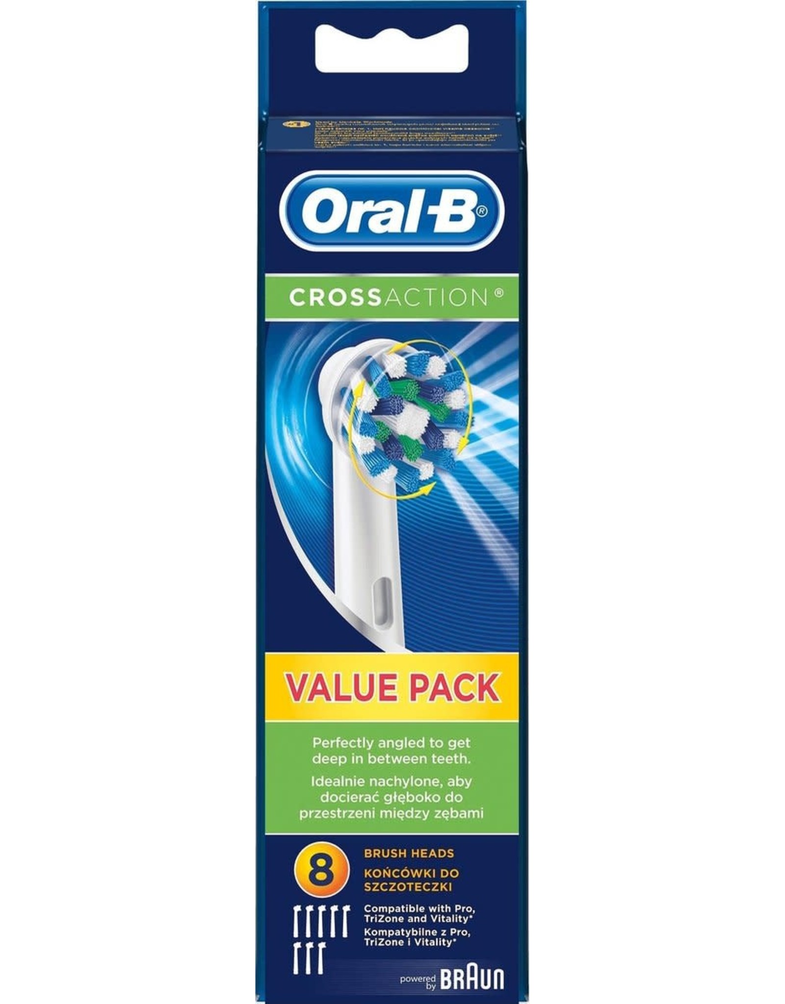 ORAL-B PZTBRSTLS CRSS ACT. 8ST