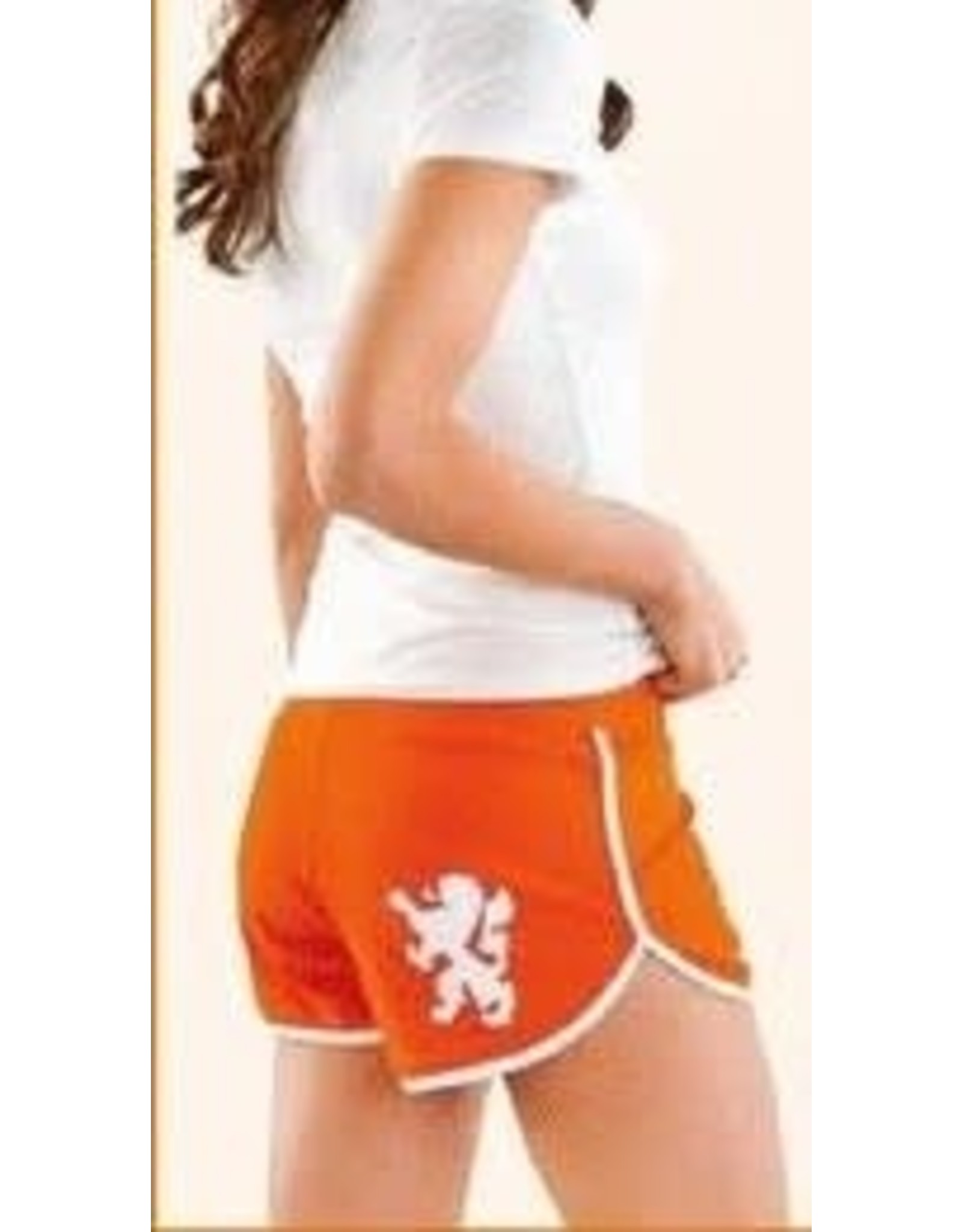 Dames Short Oranje Maat  XL