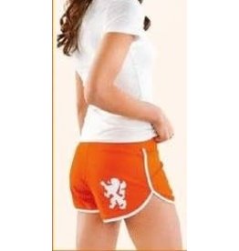 Dames Short Oranje Maat  XL/ L