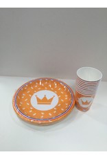 Oranje bekers karton 10stuks