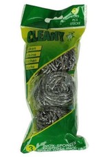 CLEANY PANNENSPONS INOX SET VAN 3 CLEANY 20GR