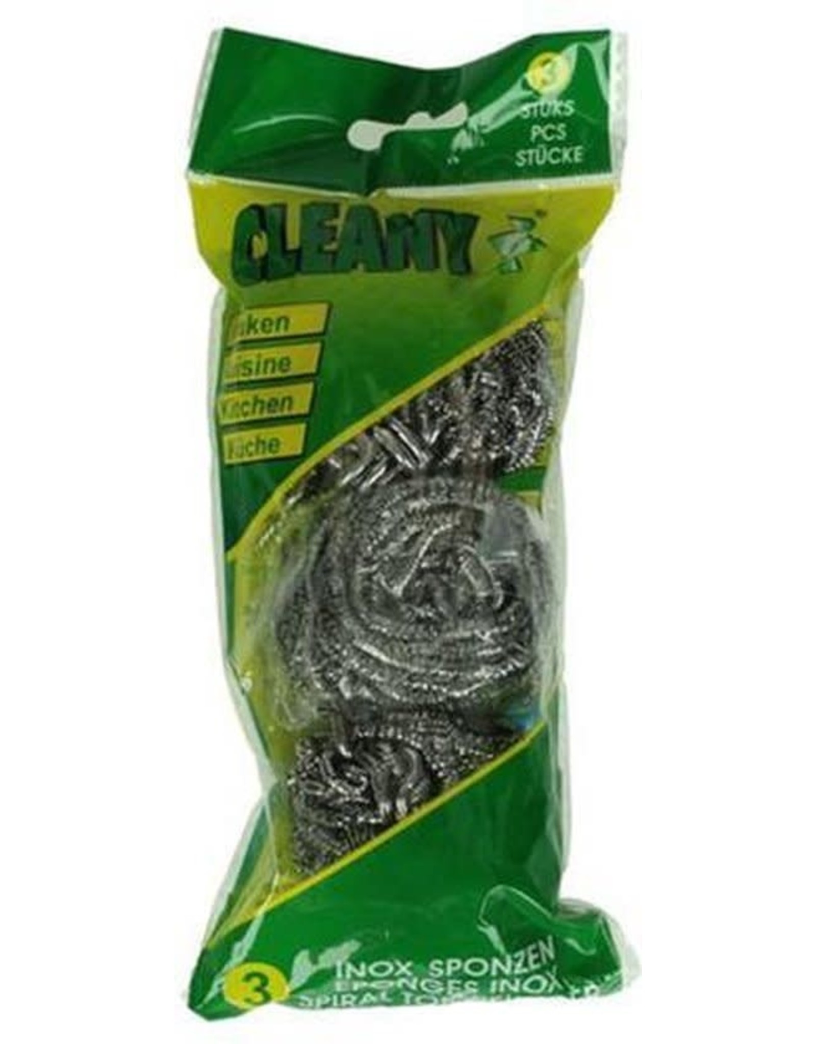 CLEANY PANNENSPONS INOX SET VAN 3 CLEANY 20GR