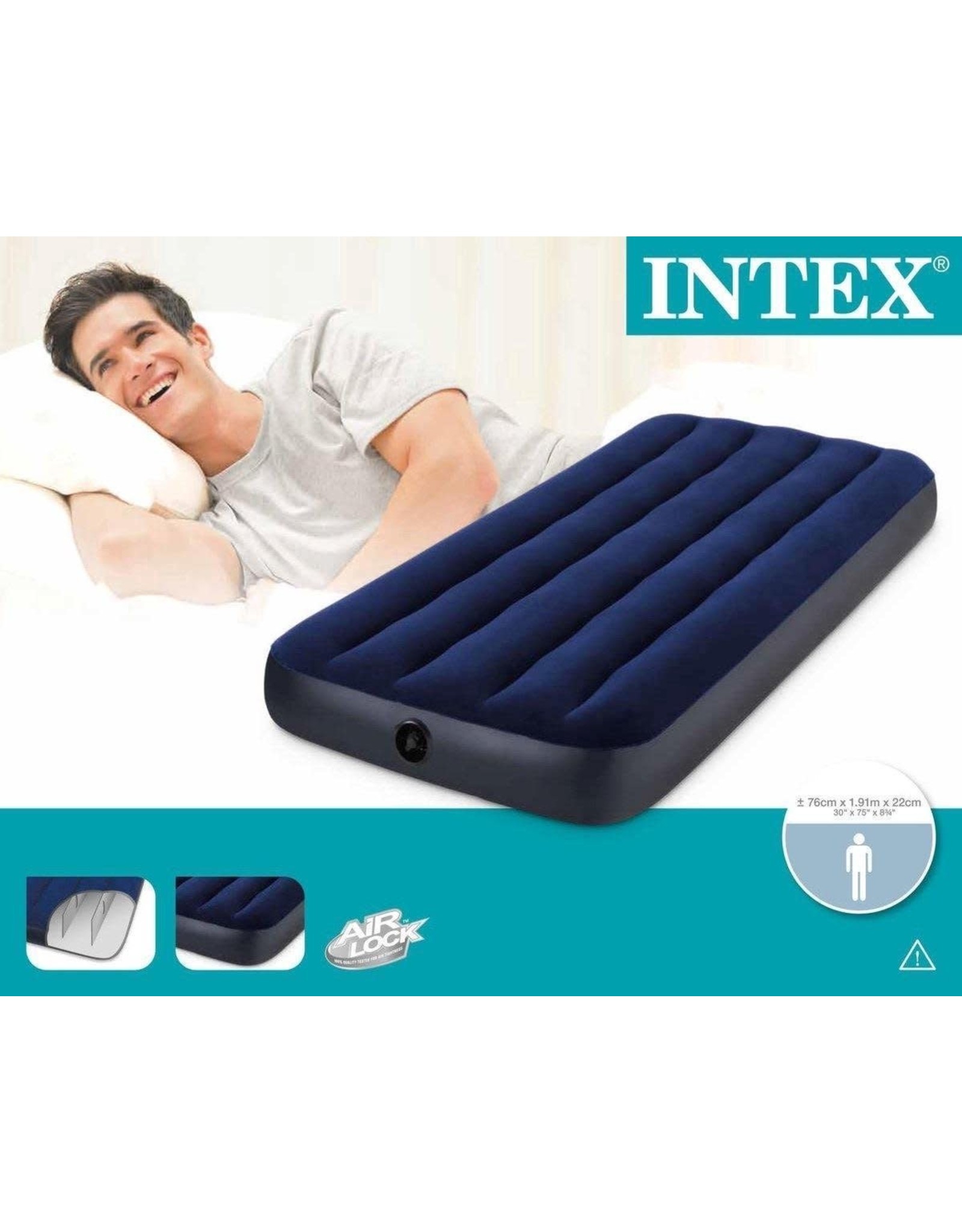 INTEX Intex Klassiek Luchtbed - 1-persoons - 191x76x22cm