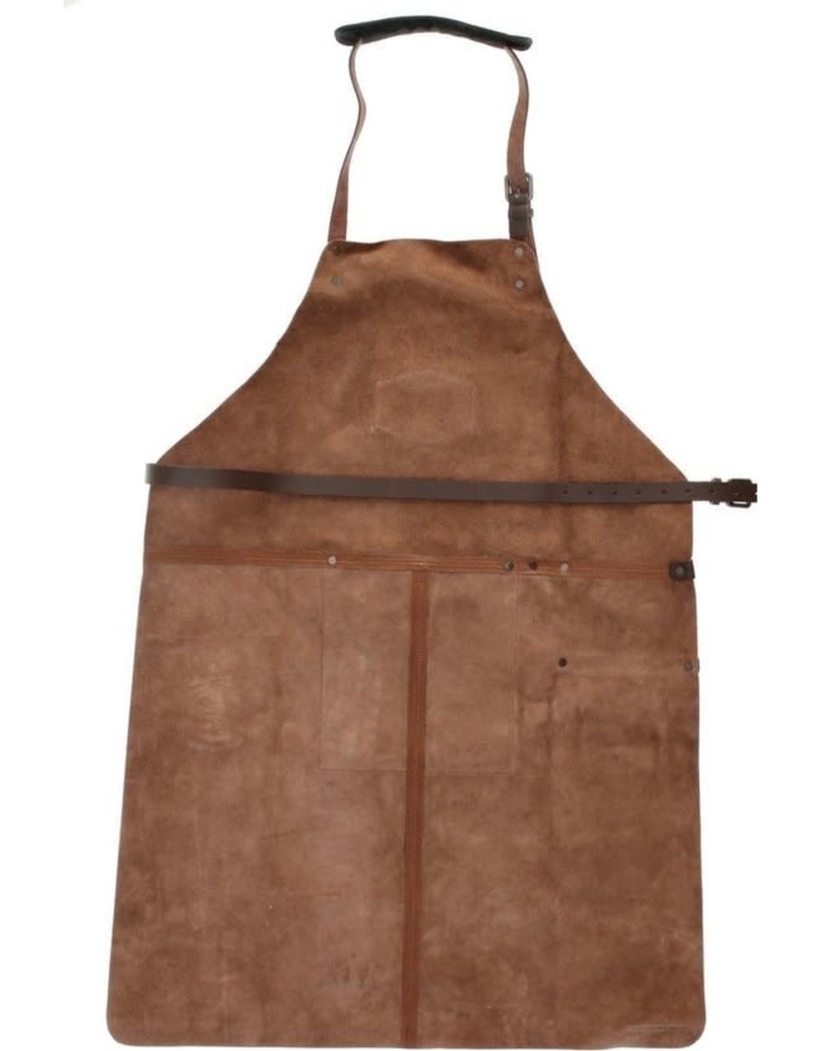 Old West Old West BBQ Schort Barbecue Schort Leer - Cognac Bruin