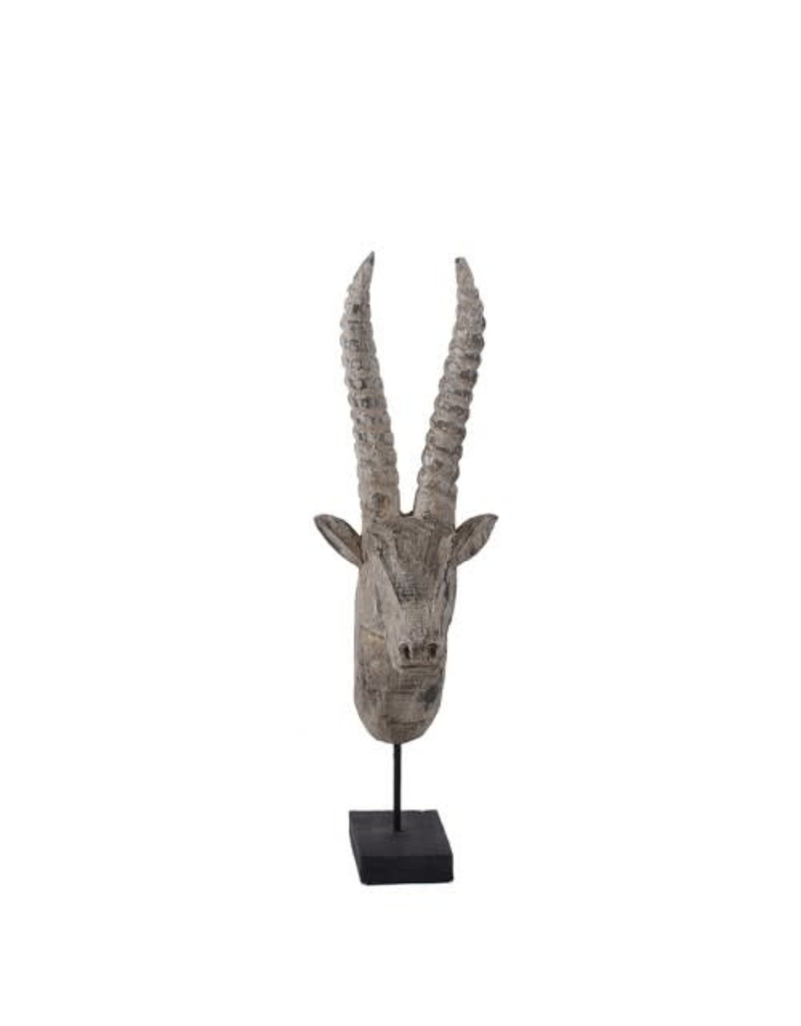 Lesli Living Antilope op voet, hout 22x14x64cm