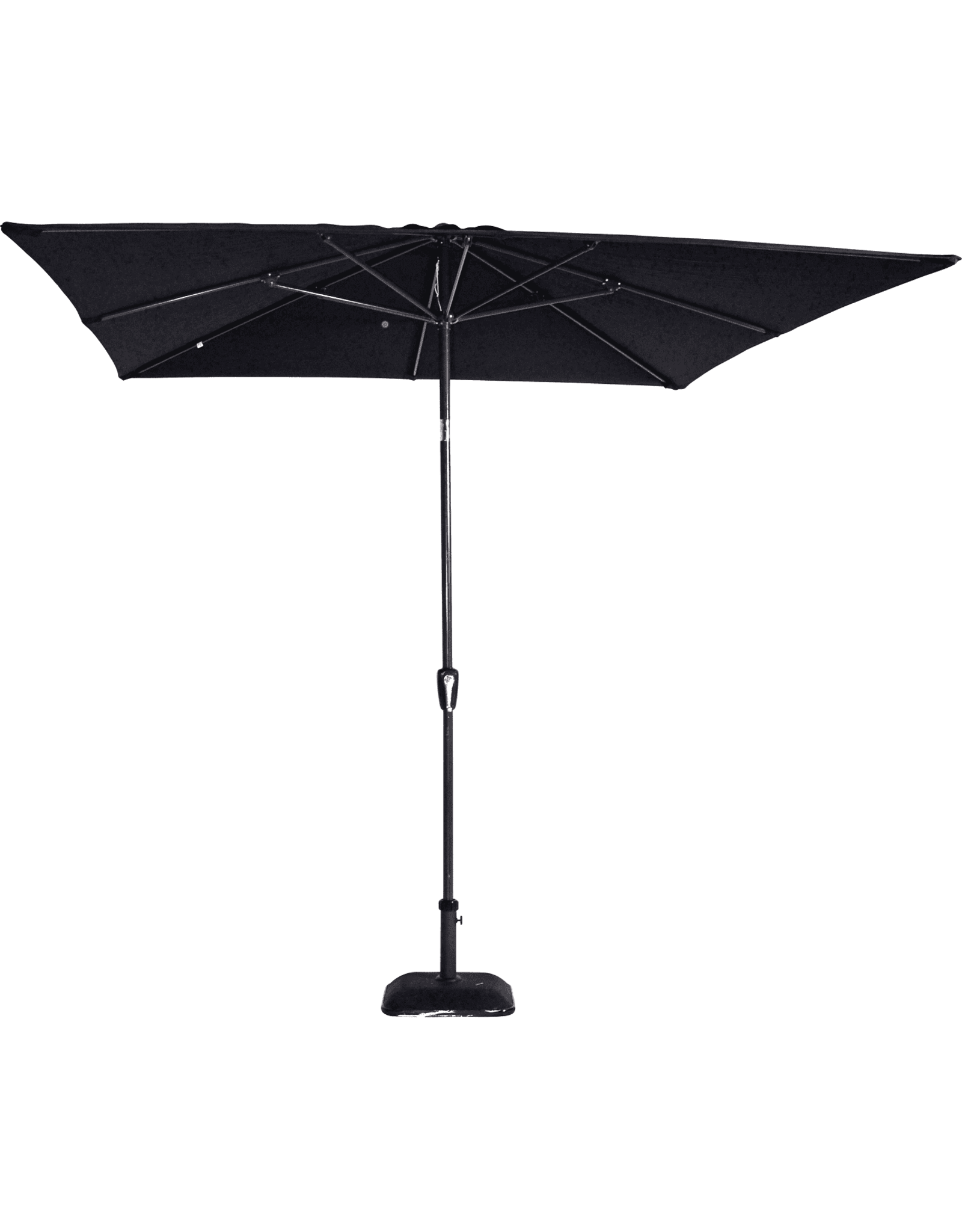 Lesli Living Parasol Libra zwart 2,5x2,5meter met knik