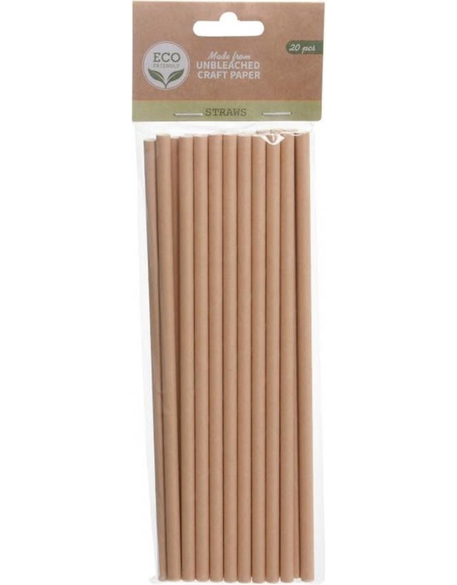 MERKLOOS Rietjes Kraft Papier Set 20st