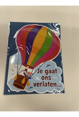 TOUCHE Wenskaart A4 Touche-voor collega/ je gaat ons verlaten - met envolop