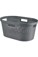 CURVER Curver Infinity wasmand dots 40L - 100% recycled donkergrijs