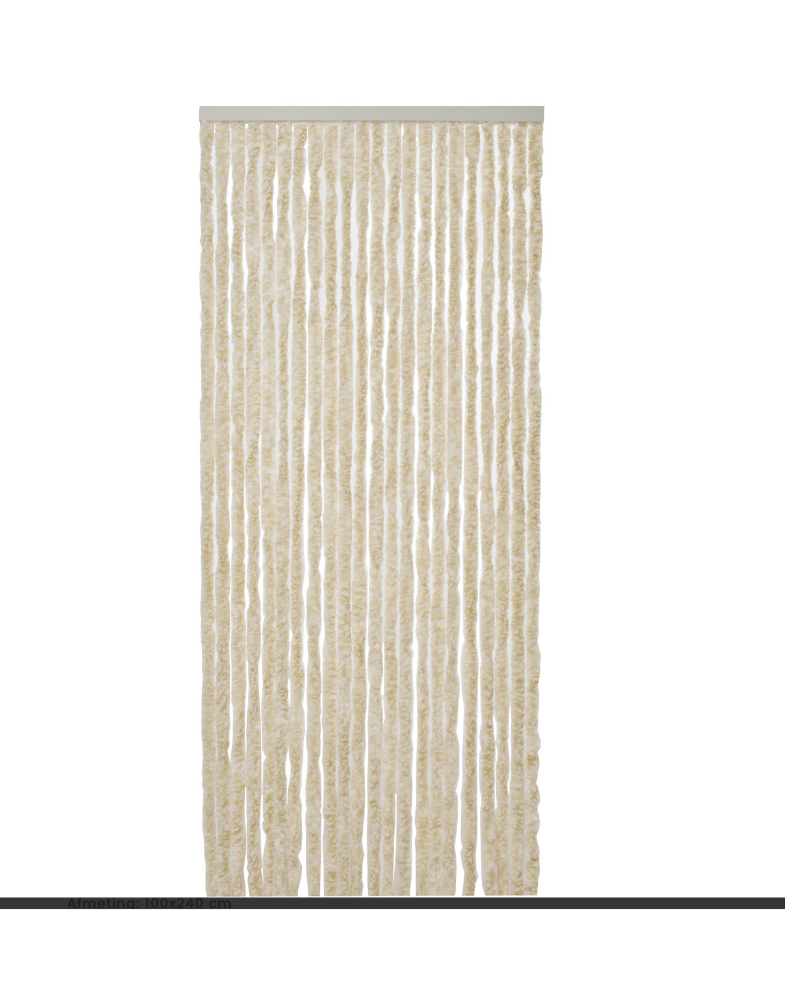 WICOTEX Vliegengordijn-kattenstaart- 100x240cm beige/wit mix in doos