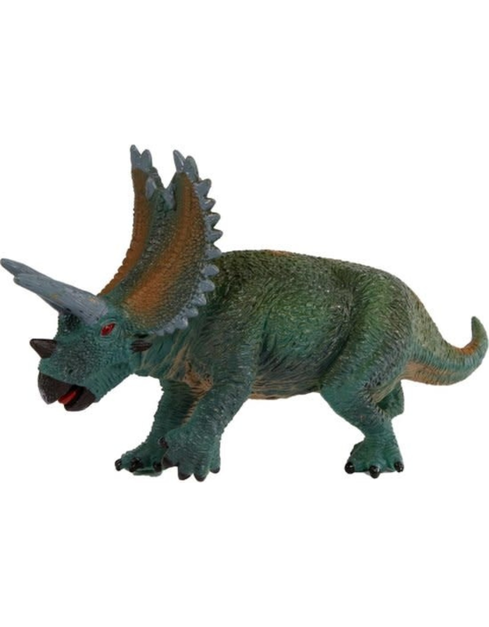 Dinoworld Dinosaurus Triceratops Jongens 23 Cm Rubber Groen