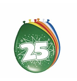 FOLAT Ballonnen 25 jaar | 8 stuks 30cm
