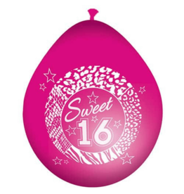FOLAT Ballonnen Sweet 16 8 stuks