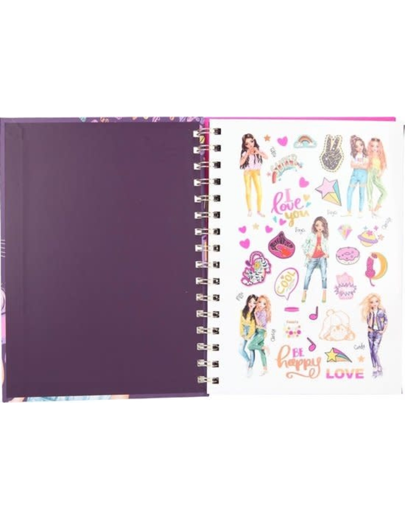 TOPMODEL Topmodel Kleurboek Junior 16,7 X 21,7 Cm Karton Paars 6-delig