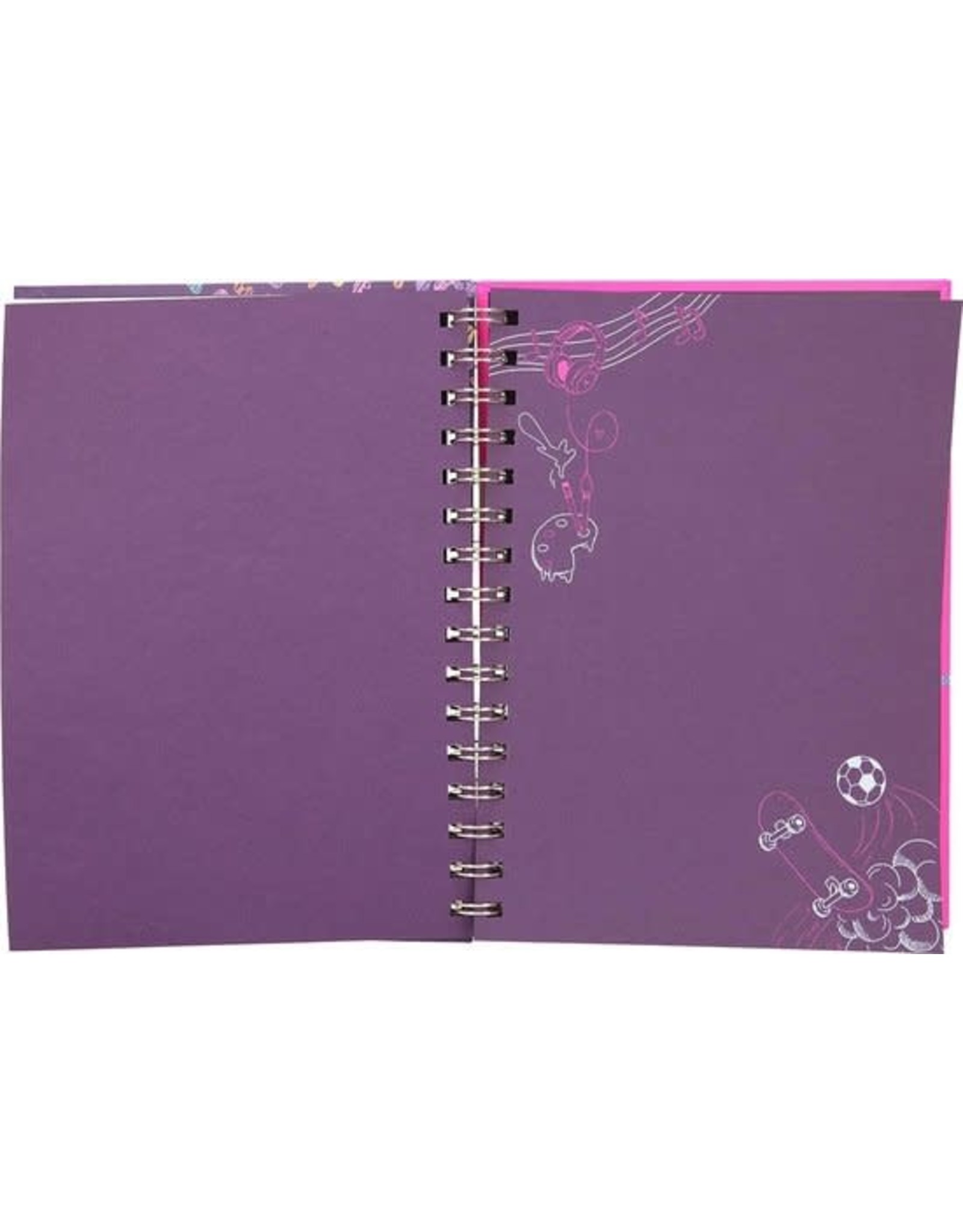 TOPMODEL Topmodel Kleurboek Junior 16,7 X 21,7 Cm Karton Paars 6-delig